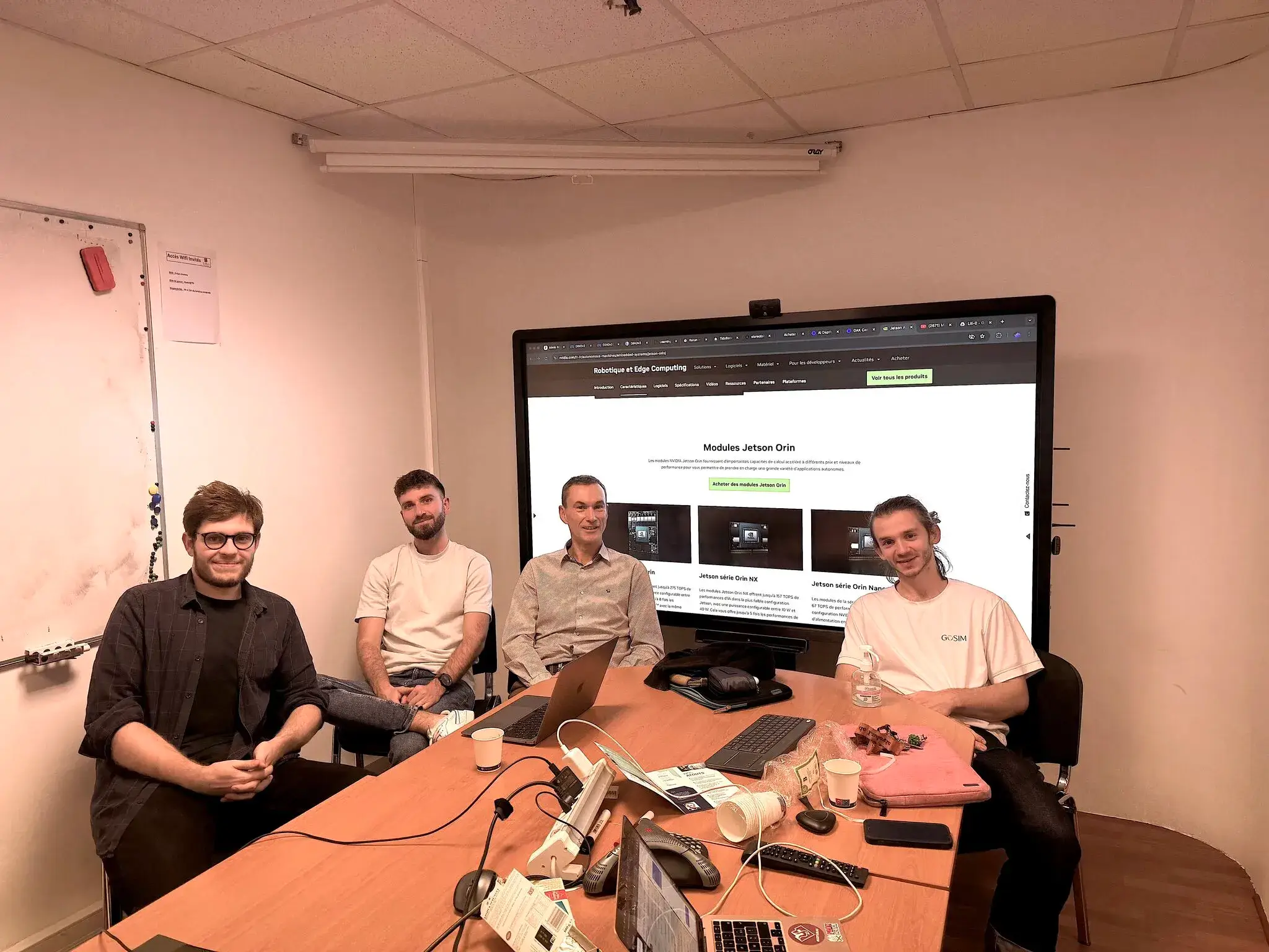 The team evaluating Jetson Orin edge compute modules